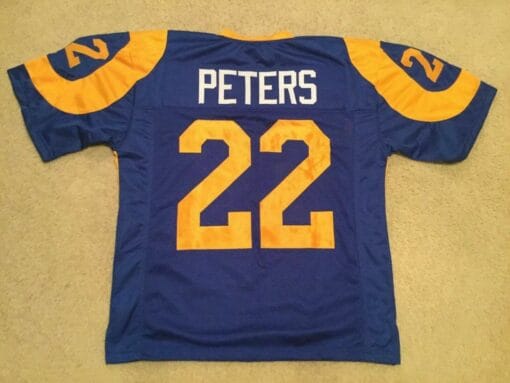 UNSIGNED CUSTOM Sewn Stitched Marcus Peters Blue Jersey