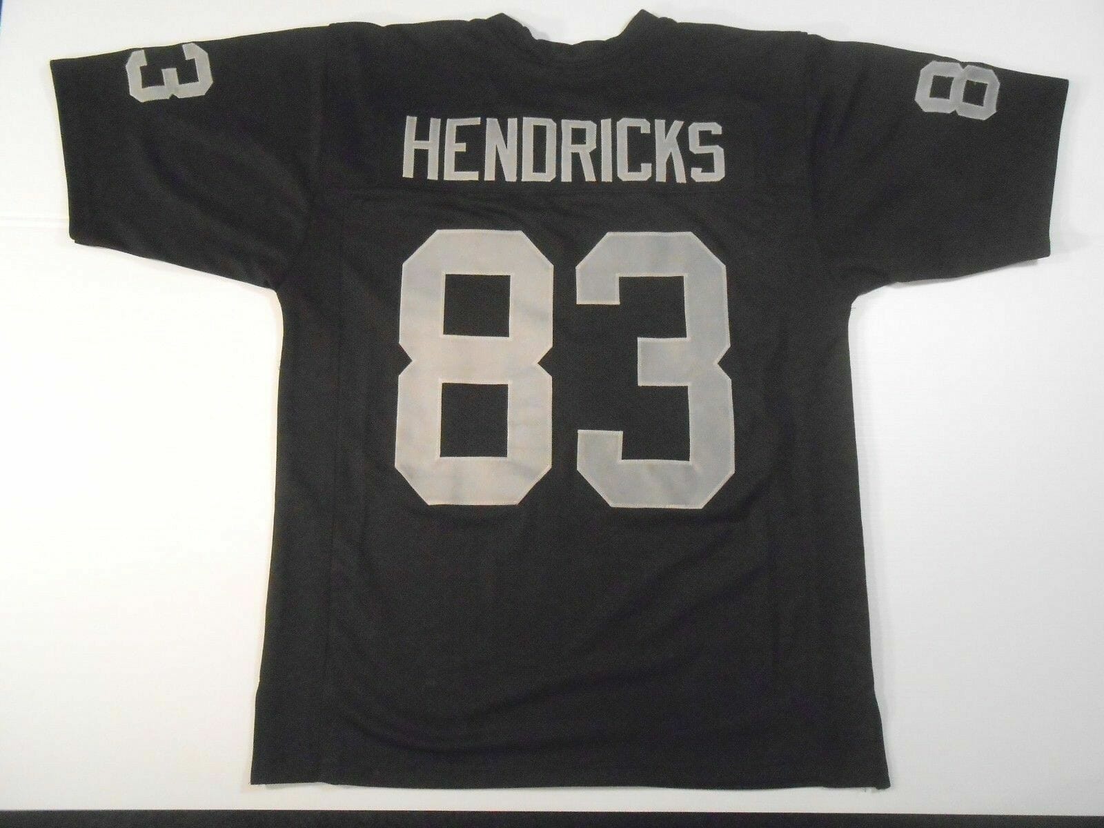 UNSIGNED CUSTOM Sewn Stitched Ted Hendricks Black Jersey