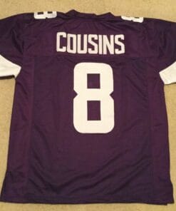 UNSIGNED CUSTOM Sewn Stitched Kirk Cousins Purple Jersey