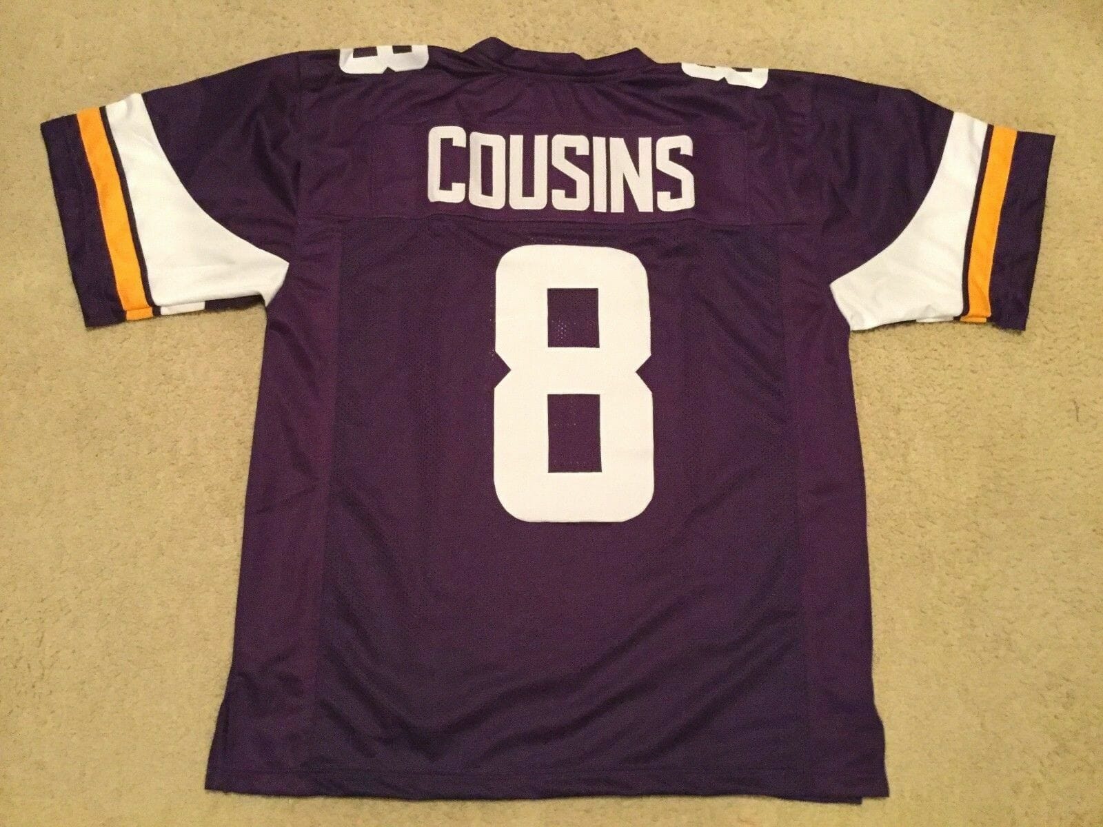 UNSIGNED CUSTOM Sewn Stitched Kirk Cousins Purple Jersey