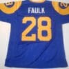 UNSIGNED CUSTOM Sewn Stitched Marshall Faulk Blue Jersey