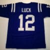 UNSIGNED CUSTOM Sewn Stitched Andrew Luck Blue Jersey