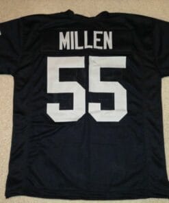 UNSIGNED CUSTOM Sewn Stitched Matt Millen Black Jersey