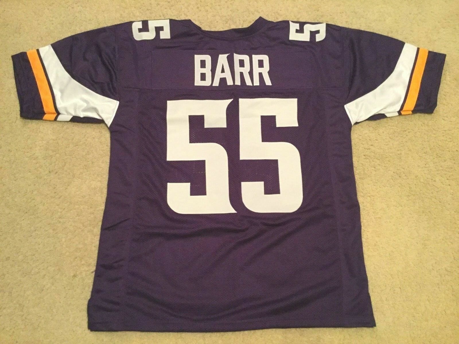 UNSIGNED CUSTOM Sewn Stitched Anthony Barr Purple Jersey