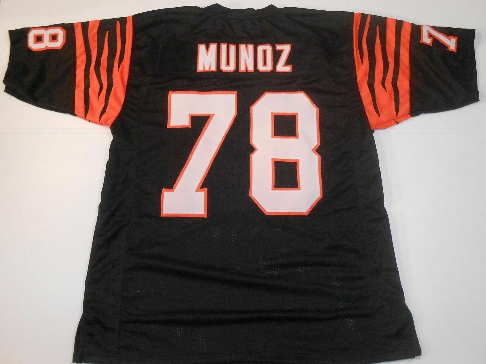 UNSIGNED CUSTOM Sewn Stitched Anthony Munoz Black Jersey