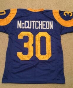UNSIGNED CUSTOM Sewn Stitched Lawrence McCutcheon Blue Jersey