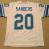 UNSIGNED CUSTOM Sewn Stitched Barry Sanders White Jersey