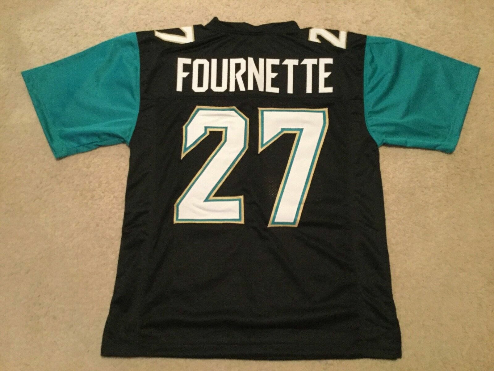 UNSIGNED CUSTOM Sewn Stitched Leonard Fournette Black Jersey