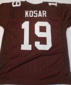 UNSIGNED CUSTOM Sewn Stitched Bernie Kosar Brown Jersey