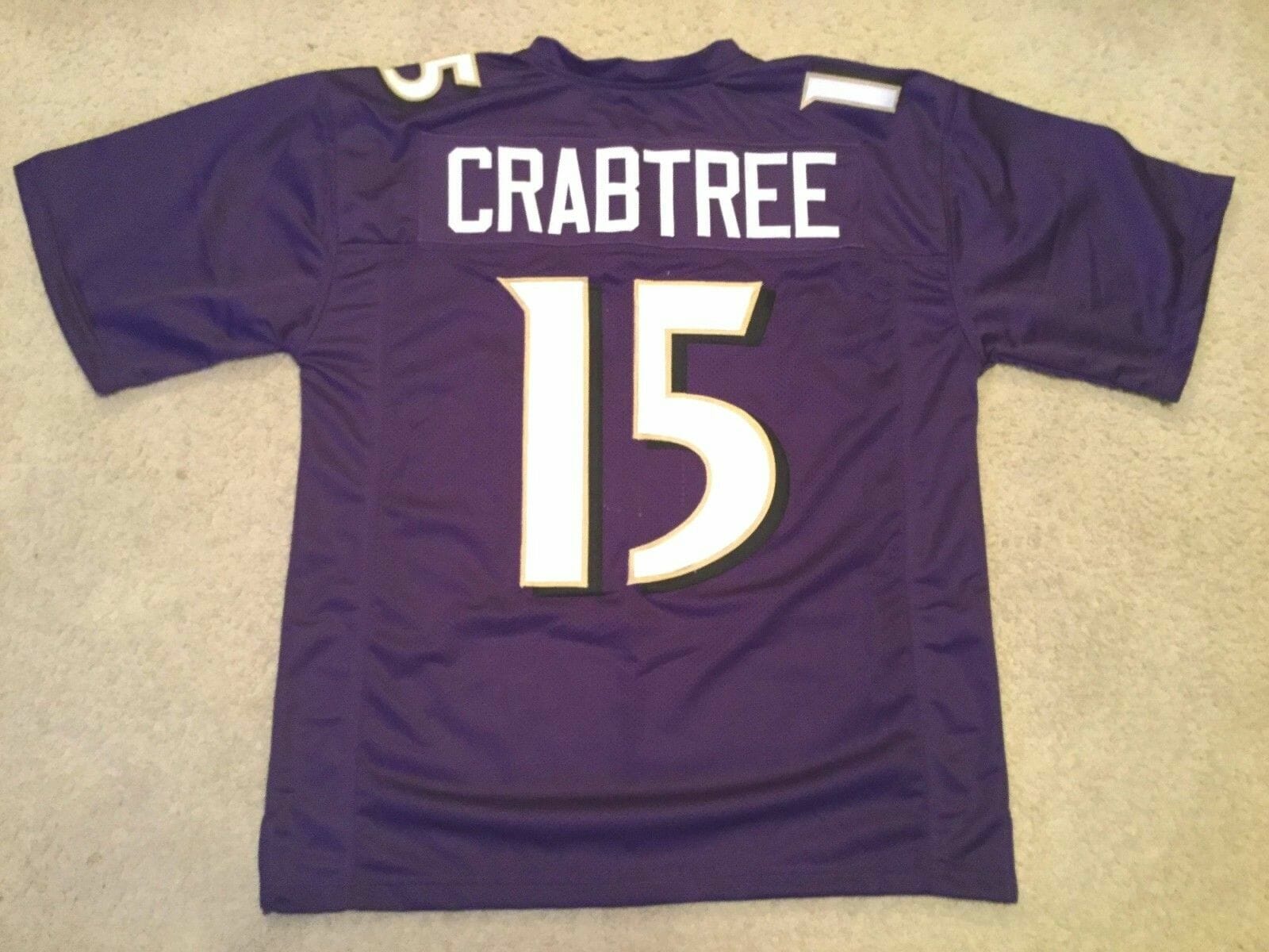 UNSIGNED CUSTOM Sewn Stitched Michael Crabtree Purple Jersey