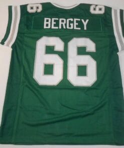 UNSIGNED CUSTOM Sewn Stitched Bill Bergey Green Jersey