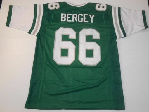 UNSIGNED CUSTOM Sewn Stitched Bill Bergey Green Jersey