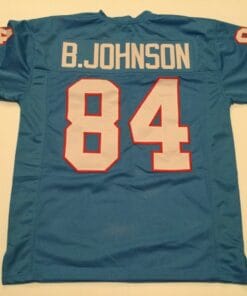 UNSIGNED CUSTOM Sewn Stitched Billy Johnson Blue Jersey