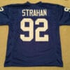 UNSIGNED CUSTOM Sewn Stitched Michael Strahan Blue Jersey