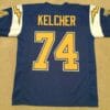 UNSIGNED CUSTOM Sewn Stitched Louie Kelcher Blue Jersey