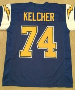 UNSIGNED CUSTOM Sewn Stitched Louie Kelcher Blue Jersey