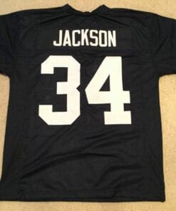 UNSIGNED CUSTOM Sewn Stitched Bo Jackson Blue Jersey