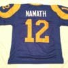 UNSIGNED CUSTOM Sewn Stitched Joe Namath Blue Jersey