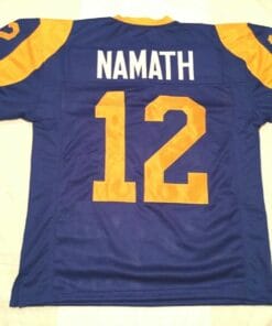 UNSIGNED CUSTOM Sewn Stitched Joe Namath Blue Jersey