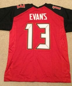 UNSIGNED CUSTOM Sewn Stitched Mike Evans Red Jersey