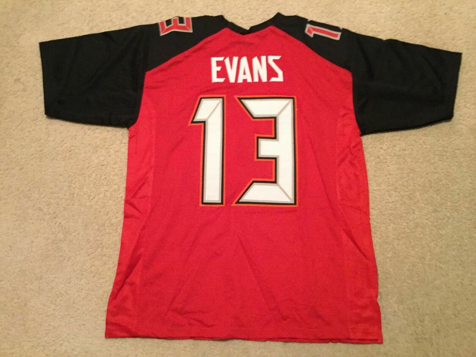UNSIGNED CUSTOM Sewn Stitched Mike Evans Red Jersey