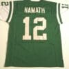 UNSIGNED CUSTOM Sewn Stitched Joe Namath Green Jersey