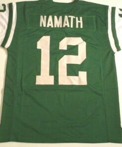 UNSIGNED CUSTOM Sewn Stitched Joe Namath Green Jersey