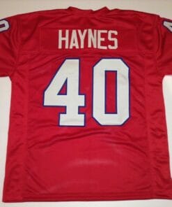 UNSIGNED CUSTOM Sewn Stitched Mike Haynes Red Jersey