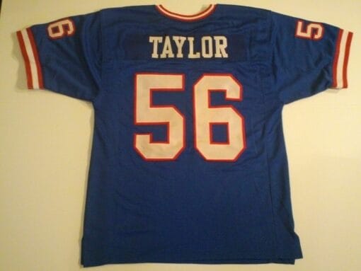 UNSIGNED CUSTOM Sewn Stitched Lawrence Taylor Blue Jersey
