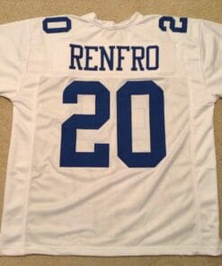 UNSIGNED CUSTOM Sewn Stitched Mel Renfro White Jersey