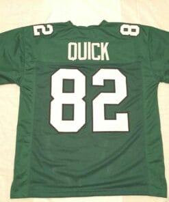 UNSIGNED CUSTOM Sewn Stitched Mike Quick Green Jersey