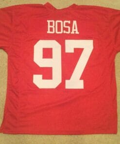UNSIGNED CUSTOM Sewn Stitched Nick Bosa Red Jersey