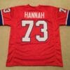 UNSIGNED CUSTOM Sewn Stitched John Hannah Red Jersey