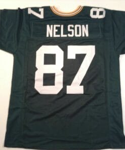 UNSIGNED CUSTOM Sewn Stitched Jordy Nelson Green Jersey