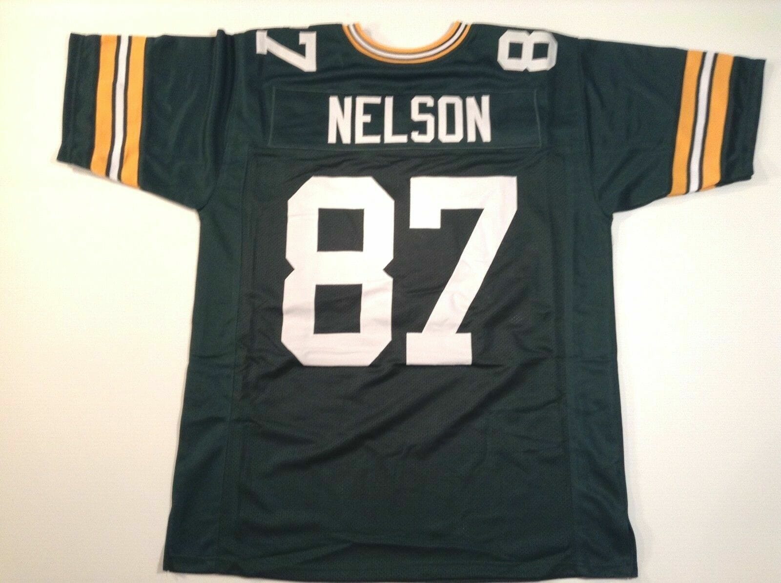 UNSIGNED CUSTOM Sewn Stitched Jordy Nelson Green Jersey