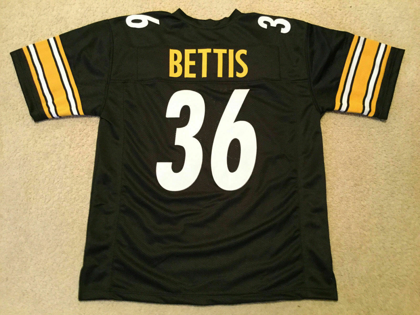UNSIGNED CUSTOM Sewn Stitched Jerome Bettis Black Jersey