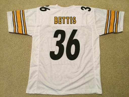 UNSIGNED CUSTOM Sewn Stitched Jerome Bettis White Jersey