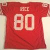 UNSIGNED CUSTOM Sewn Stitched Jerry Rice Red Jersey