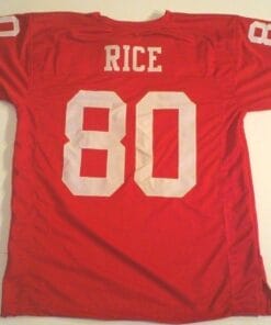 UNSIGNED CUSTOM Sewn Stitched Jerry Rice Red Jersey