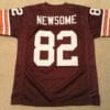 UNSIGNED CUSTOM Sewn Stitched Ozzie Newsome Brown Jersey