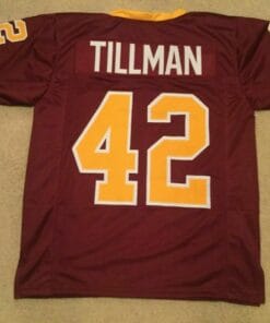 UNSIGNED CUSTOM Sewn Stitched Pat Tillman College Maroon Jersey
