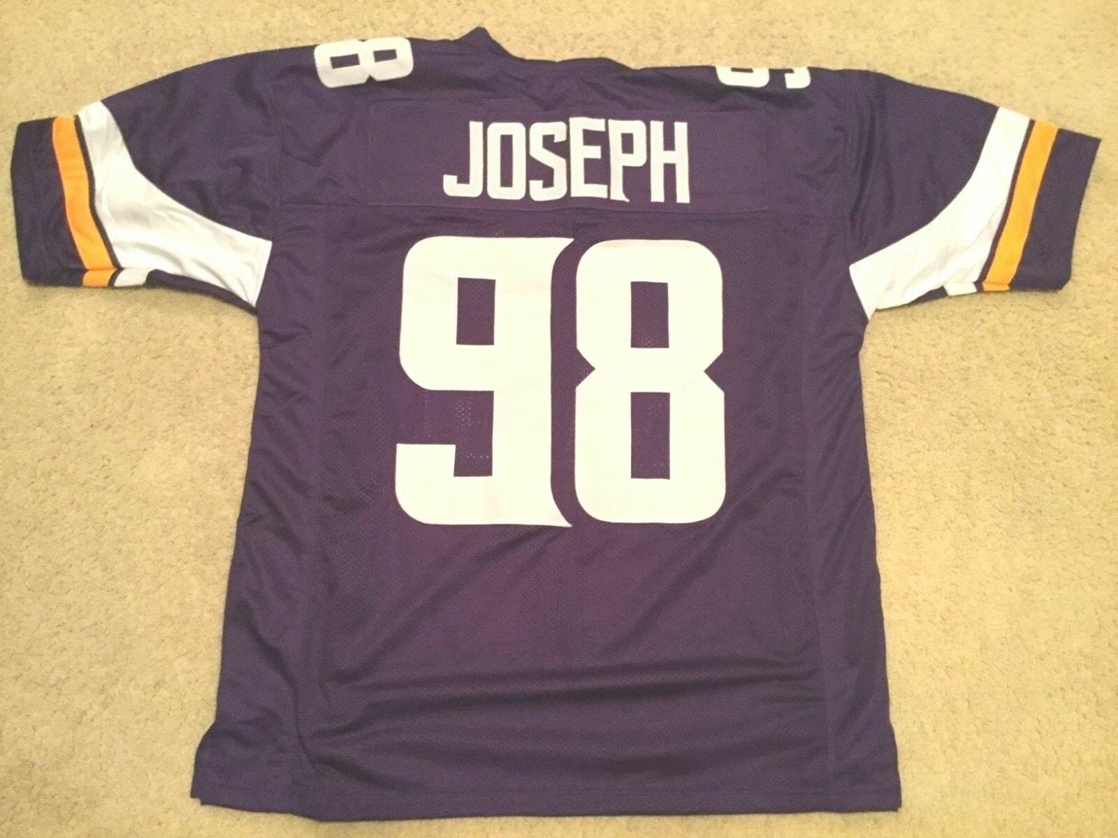 UNSIGNED CUSTOM Sewn Stitched Linval Joseph Purple Jersey