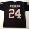 UNSIGNED CUSTOM Sewn Stitched Charles Woodson Black Jersey