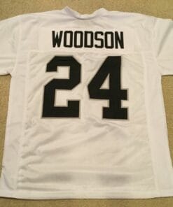UNSIGNED CUSTOM Sewn Stitched Charles Woodson White Jersey