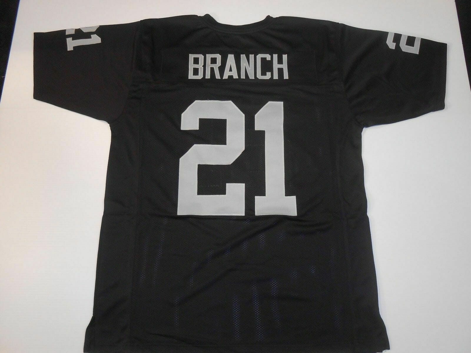 UNSIGNED CUSTOM Sewn Stitched Cliff Branch Black Jersey