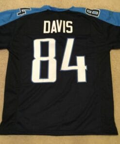UNSIGNED CUSTOM Sewn Stitched Corey Davis Blue Jersey