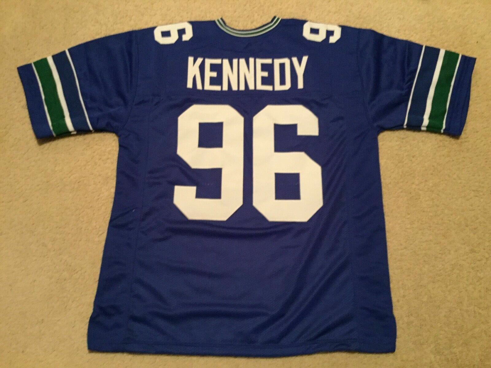 UNSIGNED CUSTOM Sewn Stitched Cortez Kennedy Blue Jersey