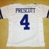 UNSIGNED CUSTOM Sewn Stitched Dak Prescott White Jersey
