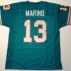 UNSIGNED CUSTOM Sewn Stitched Dan Marino Teal Jersey
