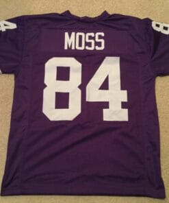 UNSIGNED CUSTOM Sewn Stitched Randy Moss Purple Jersey